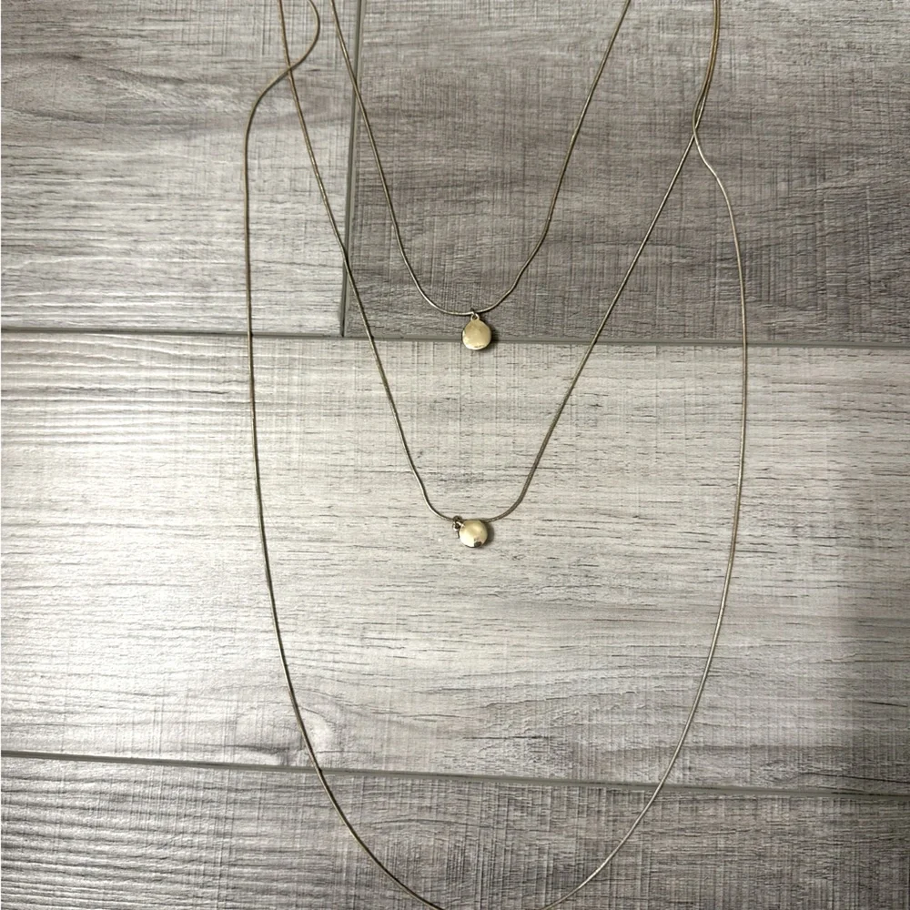 Express three tiered gold statement necklace - Picture 2 of 4